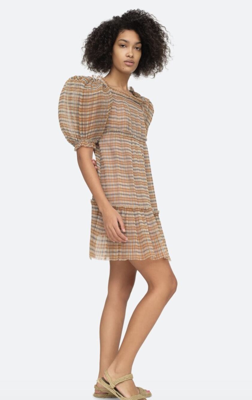 Sea New York Teddie Plaid Mini Dress